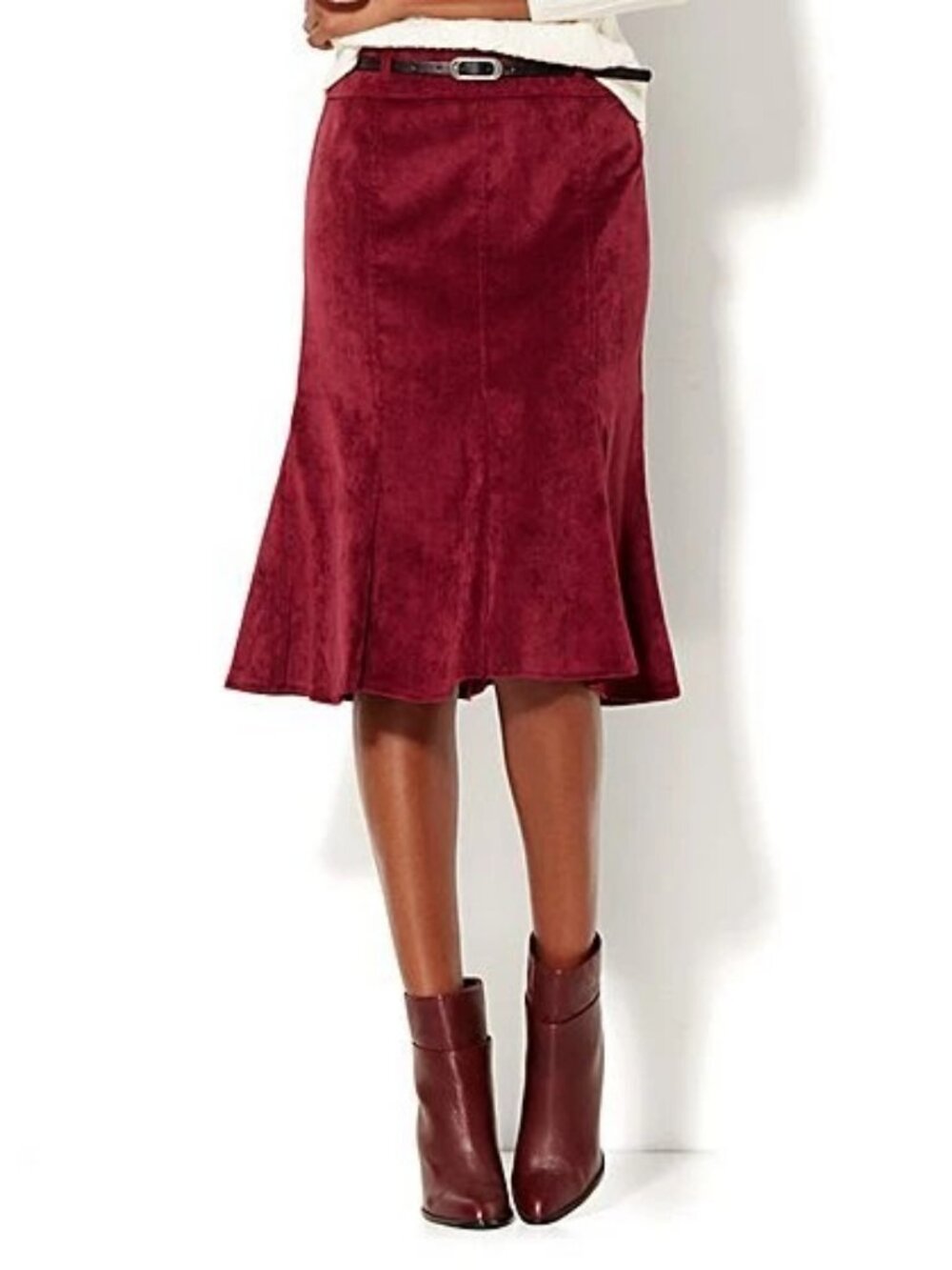 New York & Company Belted Full Skirt, size 12